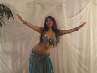 Jehan bellydancing in turquoise costume Jehan bellydancing in turquoise costume