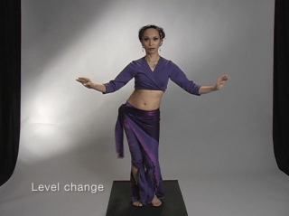 Azhia demonstrates how to change bellydance movements with level change Azhia demonstrates how to change bellydance movements with level change