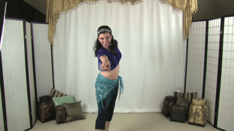 Heather Wayman shows belly dancing moves