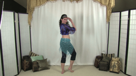 Heather Wayman demonstrates beginner belly dancing